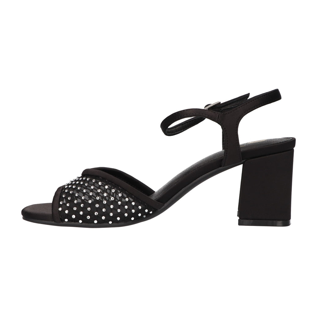 Sandal with heel zwart