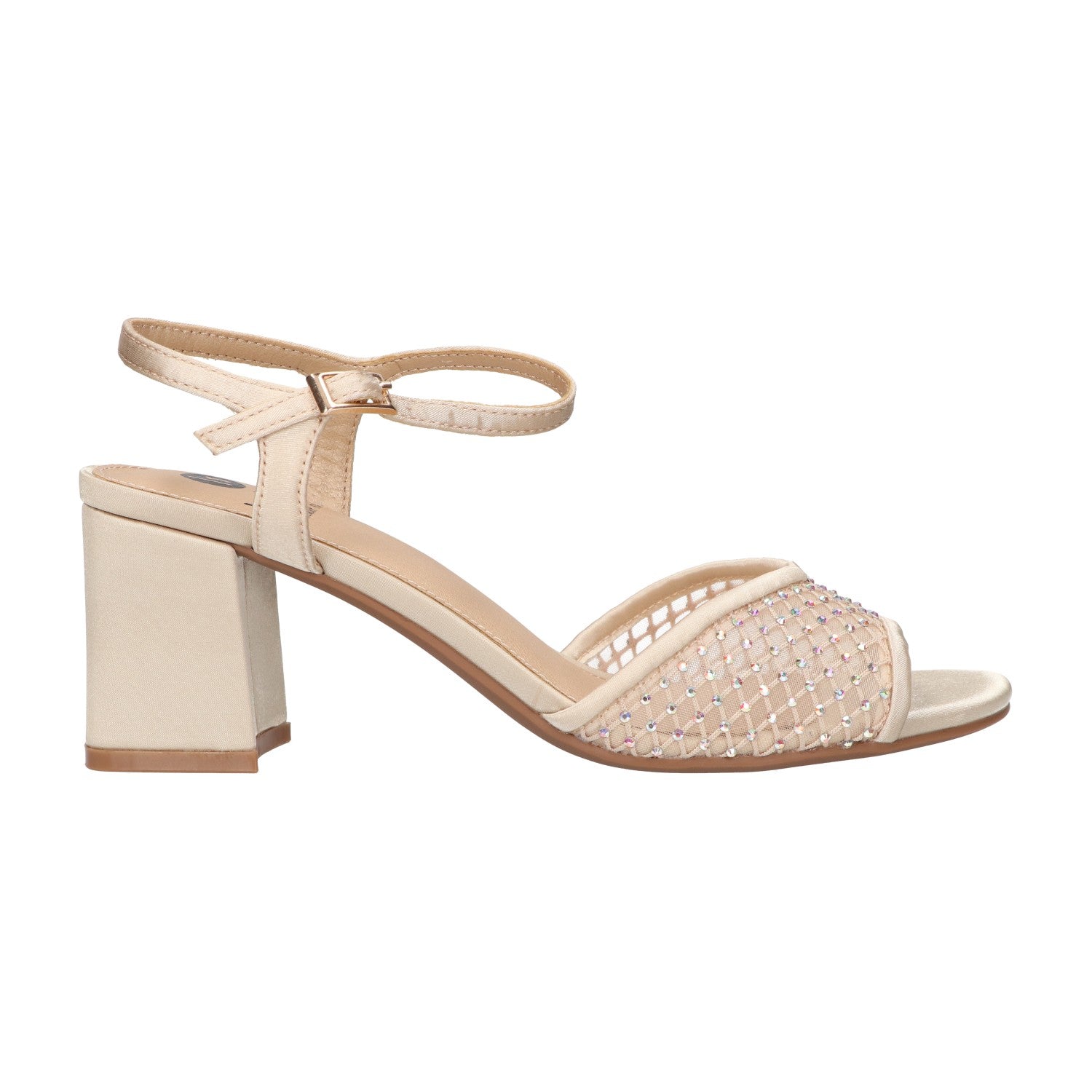 Sandal with heel champagne