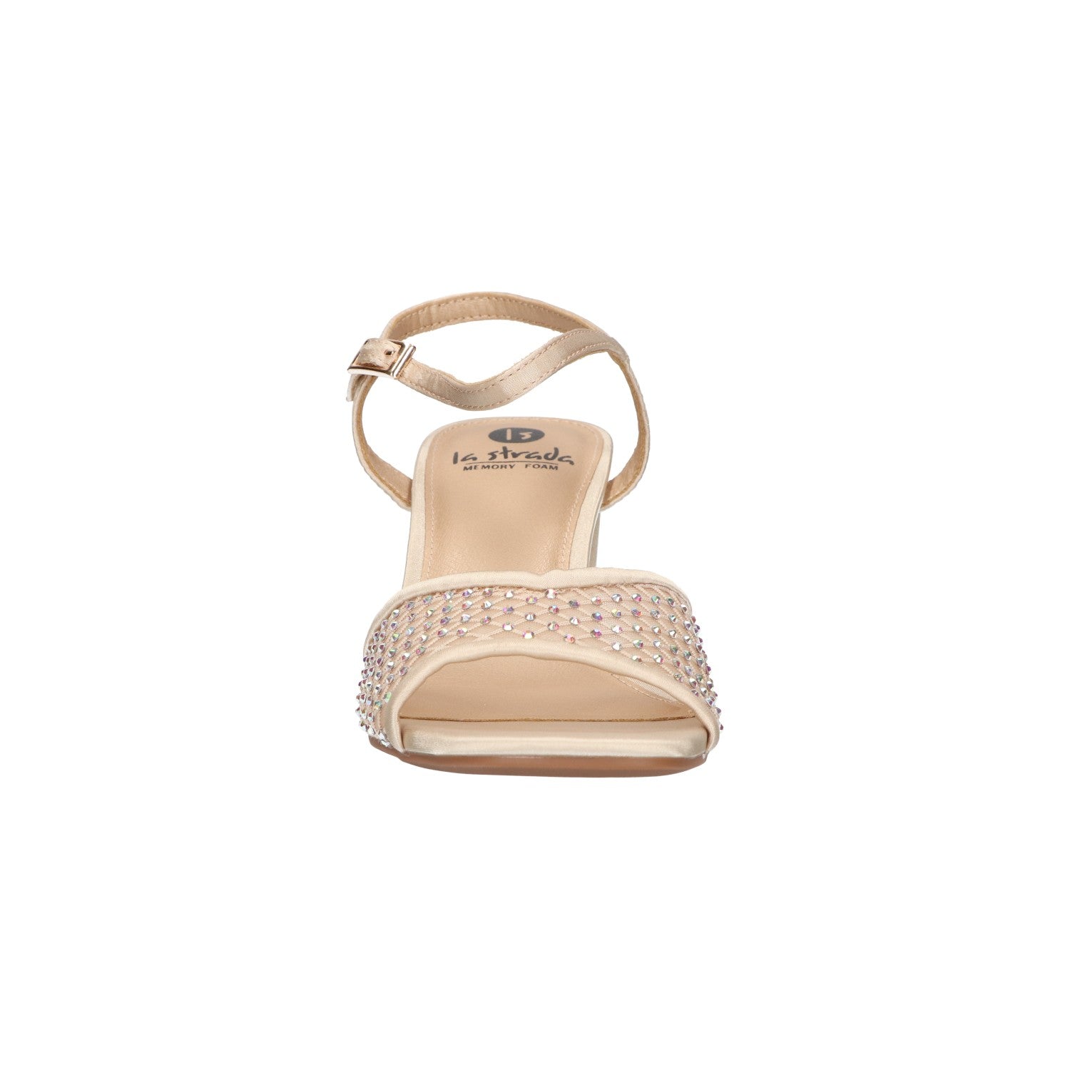 Sandal with heel champagne