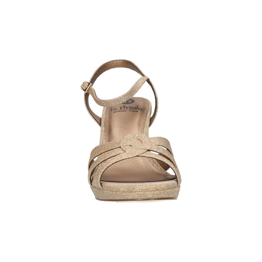 Sandaal goud glitter textiel