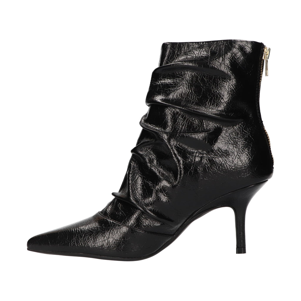 Enkellaars zwart met laklook