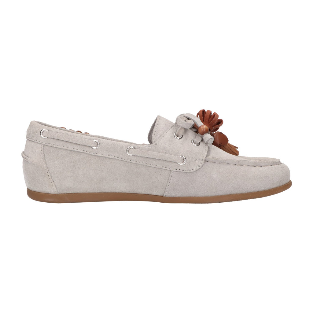 Mocassin lichtgrijs leer