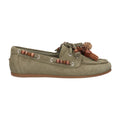 Mocassin olijfgroen leer