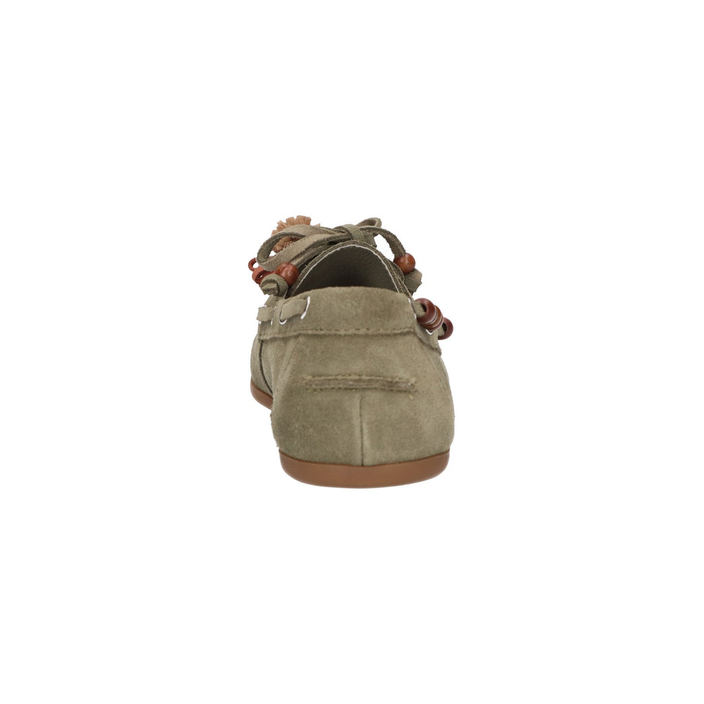 Mocassin olijfgroen leer