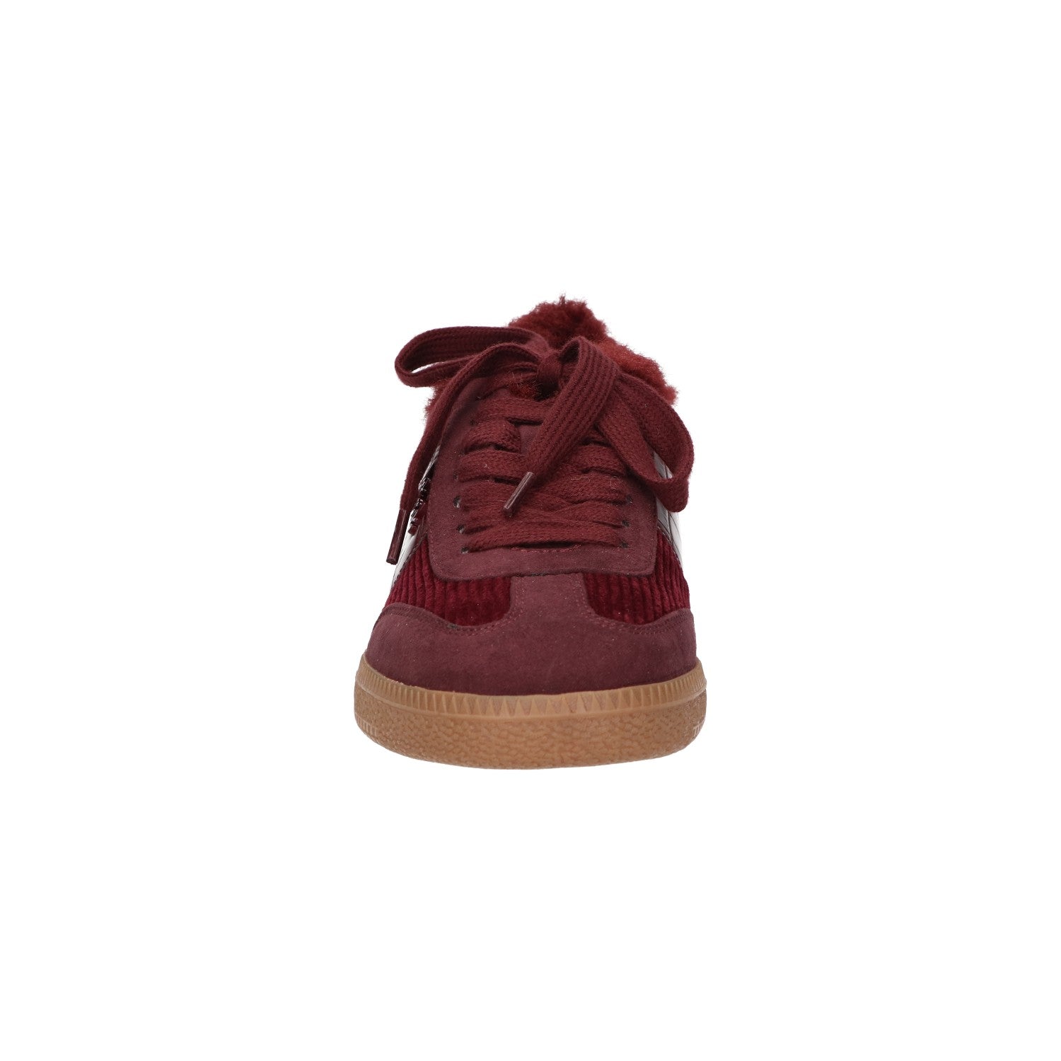 Bordeaux winter sneaker voor dames met zachte bontafwerking, memory foam voetbed en vetersluiting van La Strada.
