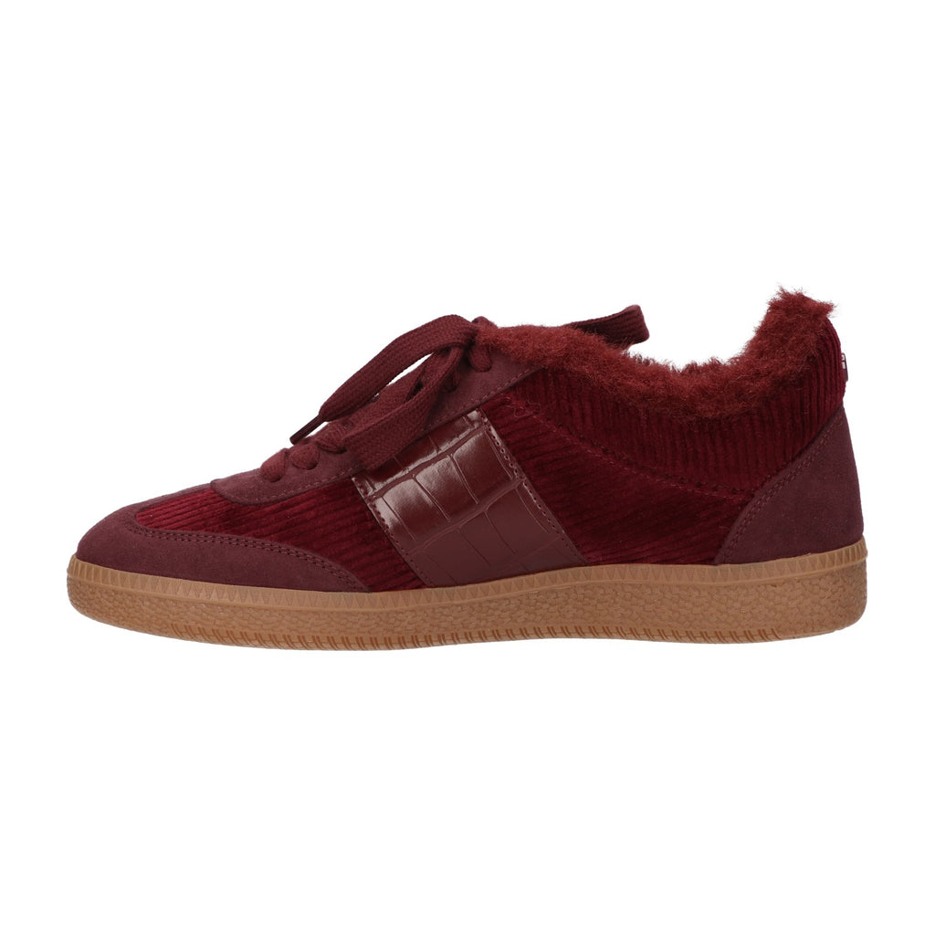 Bordeaux winter sneaker voor dames met zachte bontafwerking, memory foam voetbed en vetersluiting van La Strada.