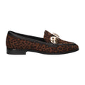 Dames loafer met leopardprint, opvallende goudkleurige gesp en comfortabel memory foam voetbed van La Strada.