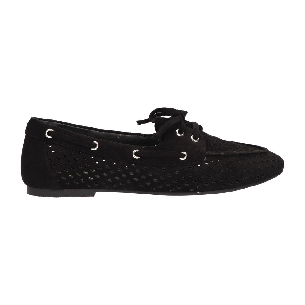 Loafer zwart textiel