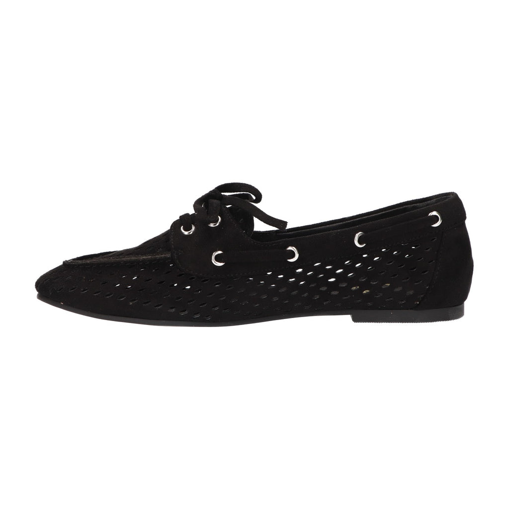 Loafer zwart textiel
