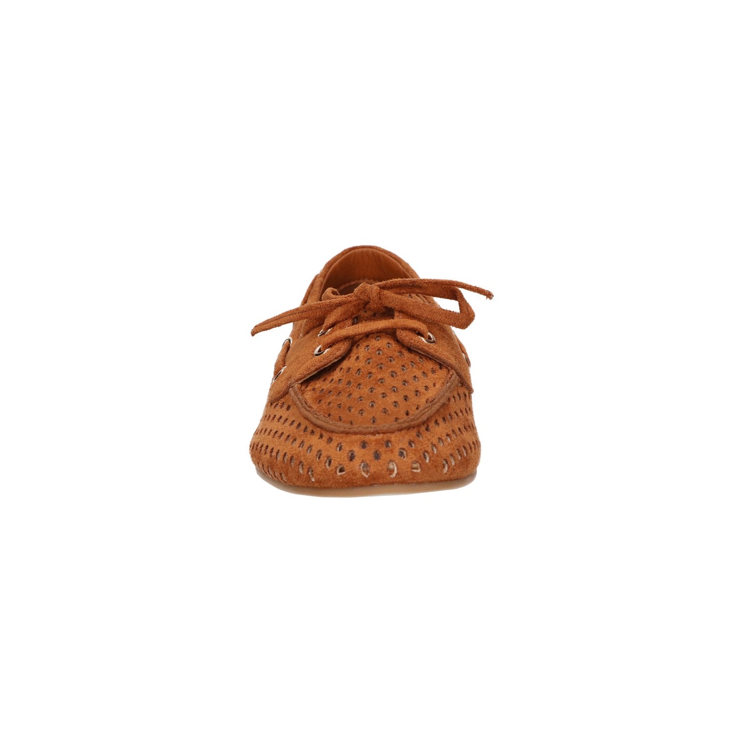 Loafer cognac textiel