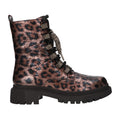 Metallic veterboots met luipaardprint