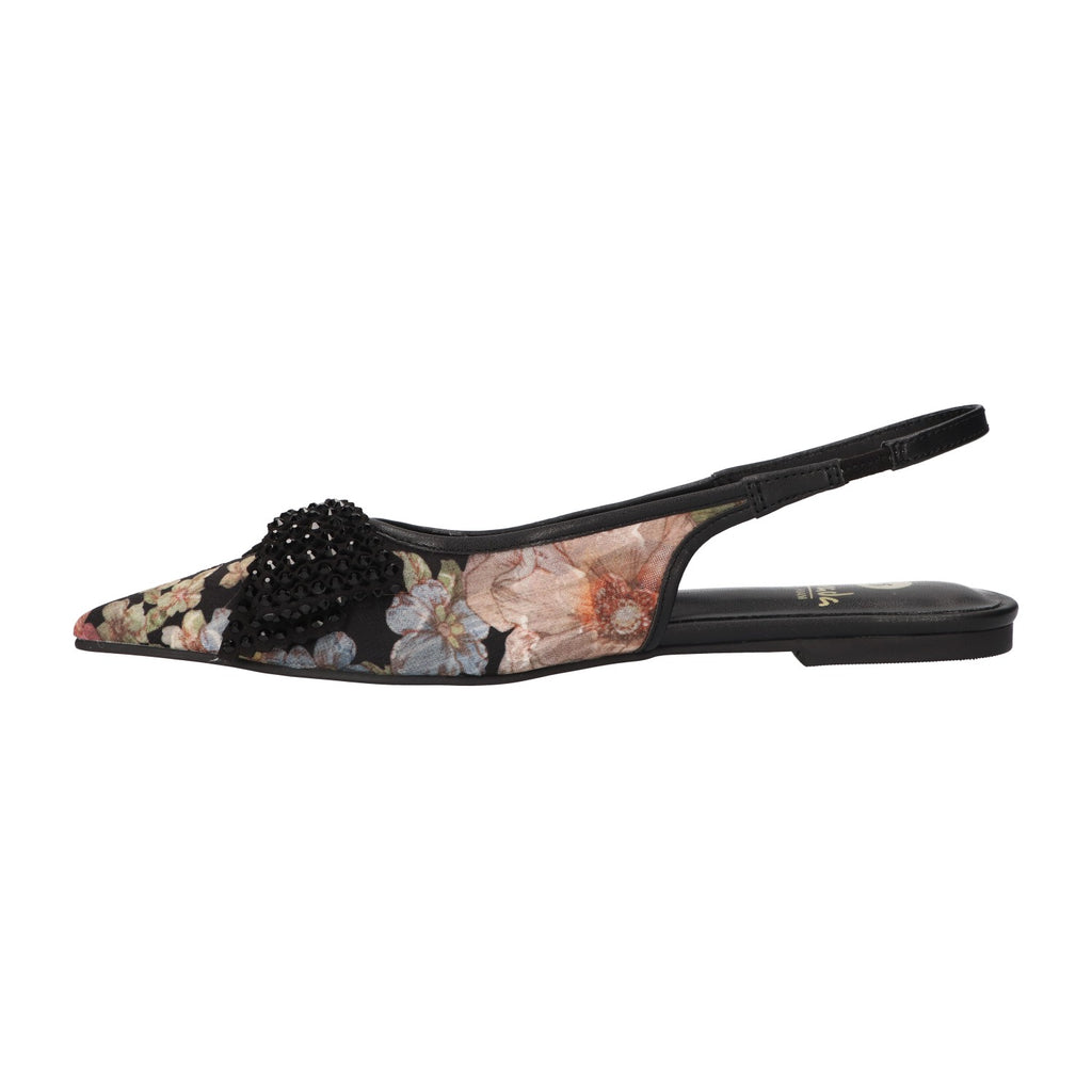 Slingback zwart mesh