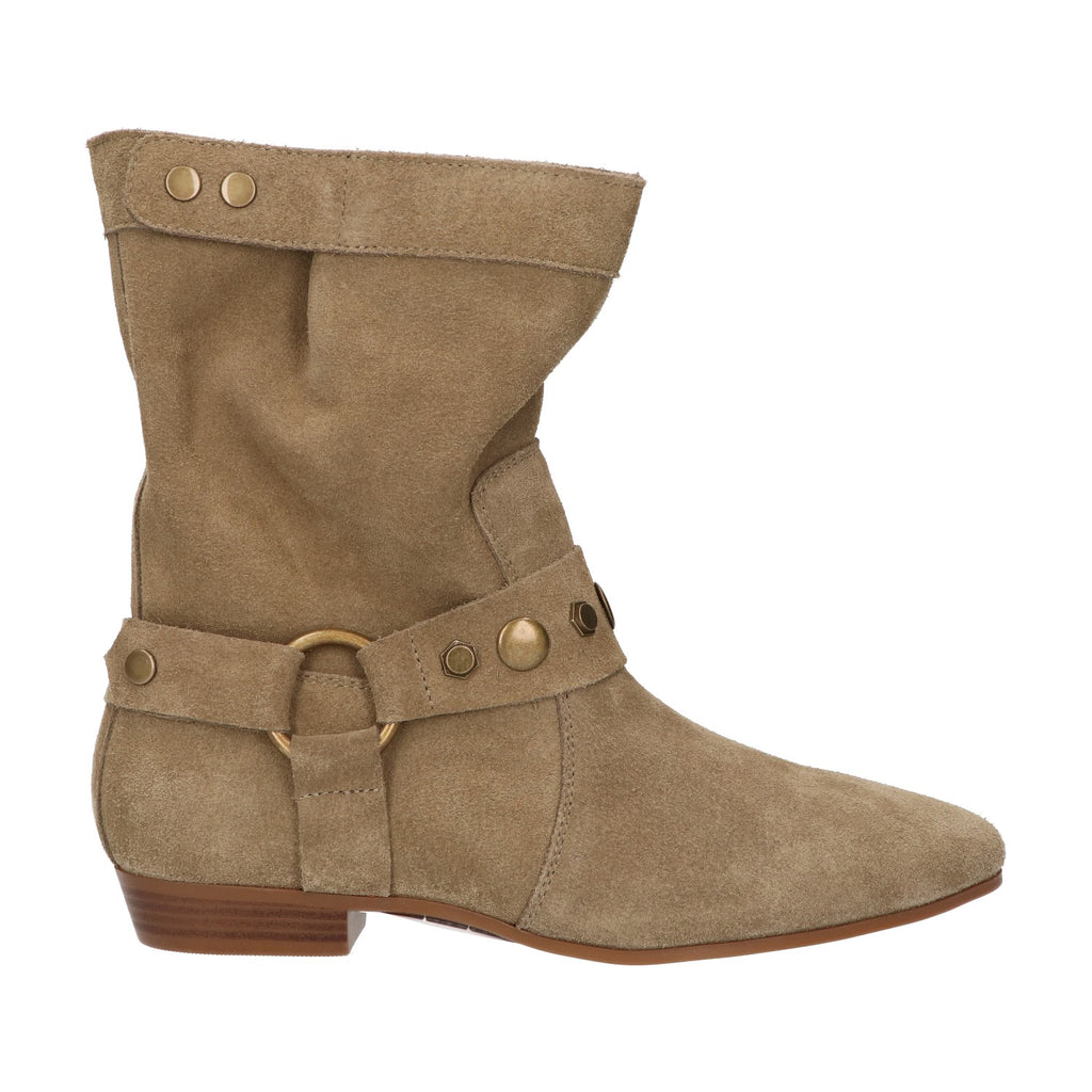 Laars kaki suede
