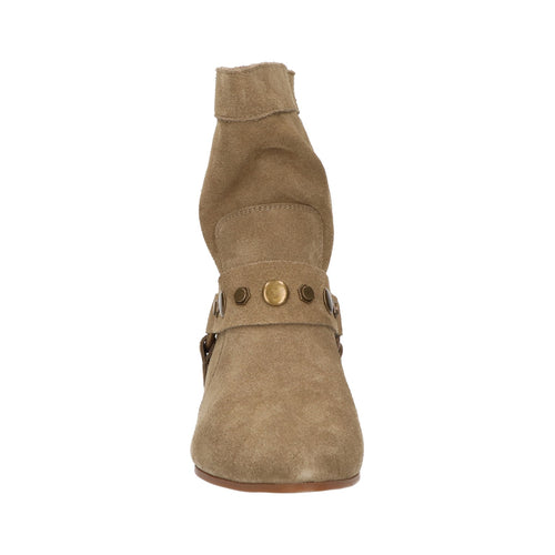 Laars kaki suede