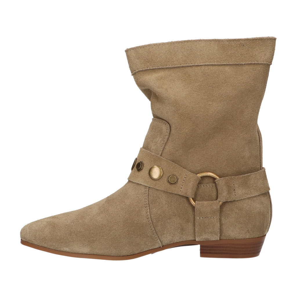 Laars kaki suede
