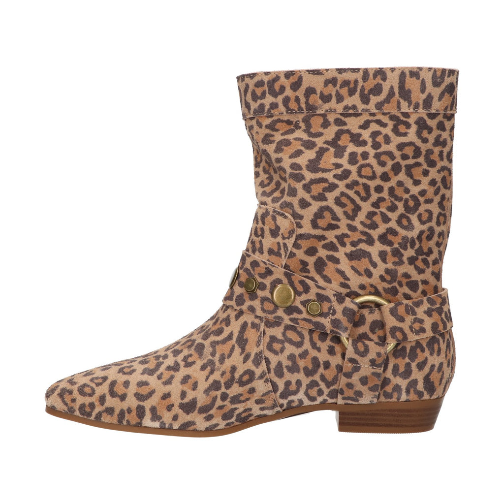 Laars bruin leopard suede