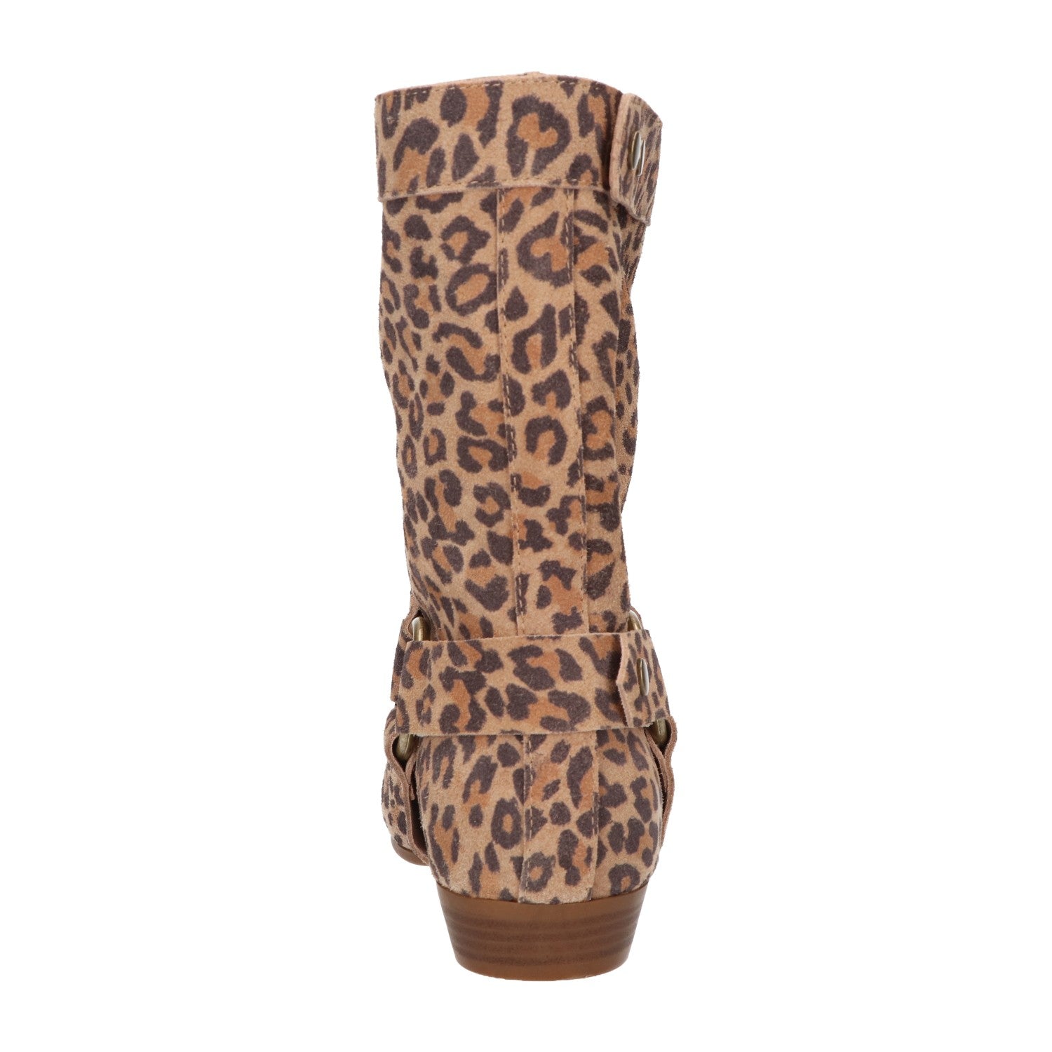 Laars bruin leopard suede