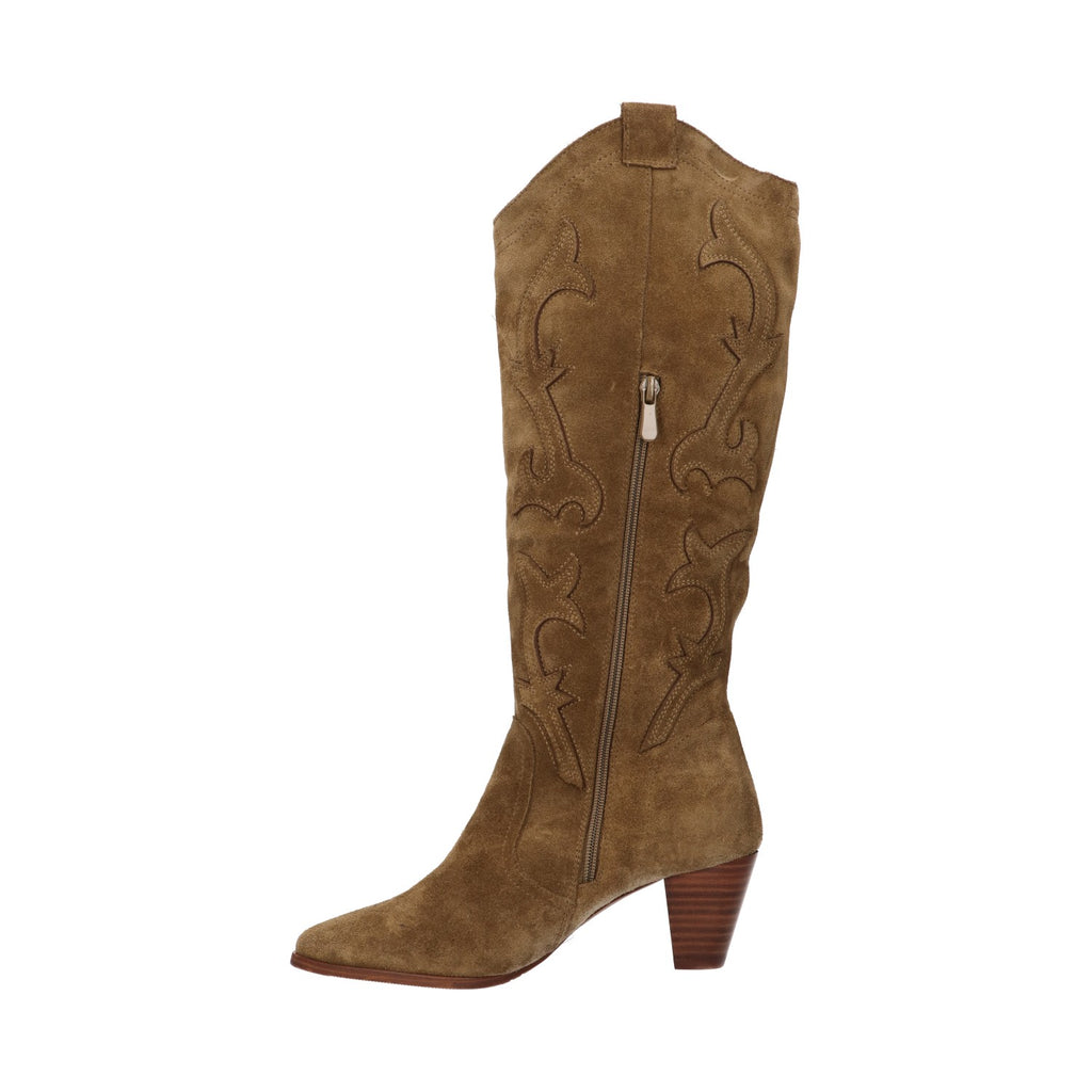 Western boot kaki leer