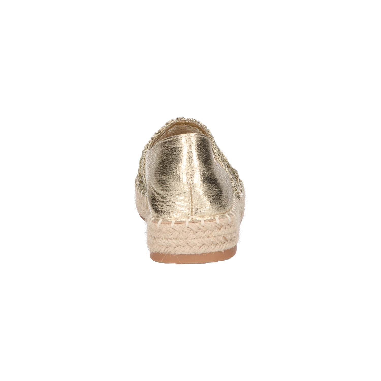Espadrille goud textiel