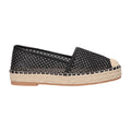 Espadrille zwart mesh