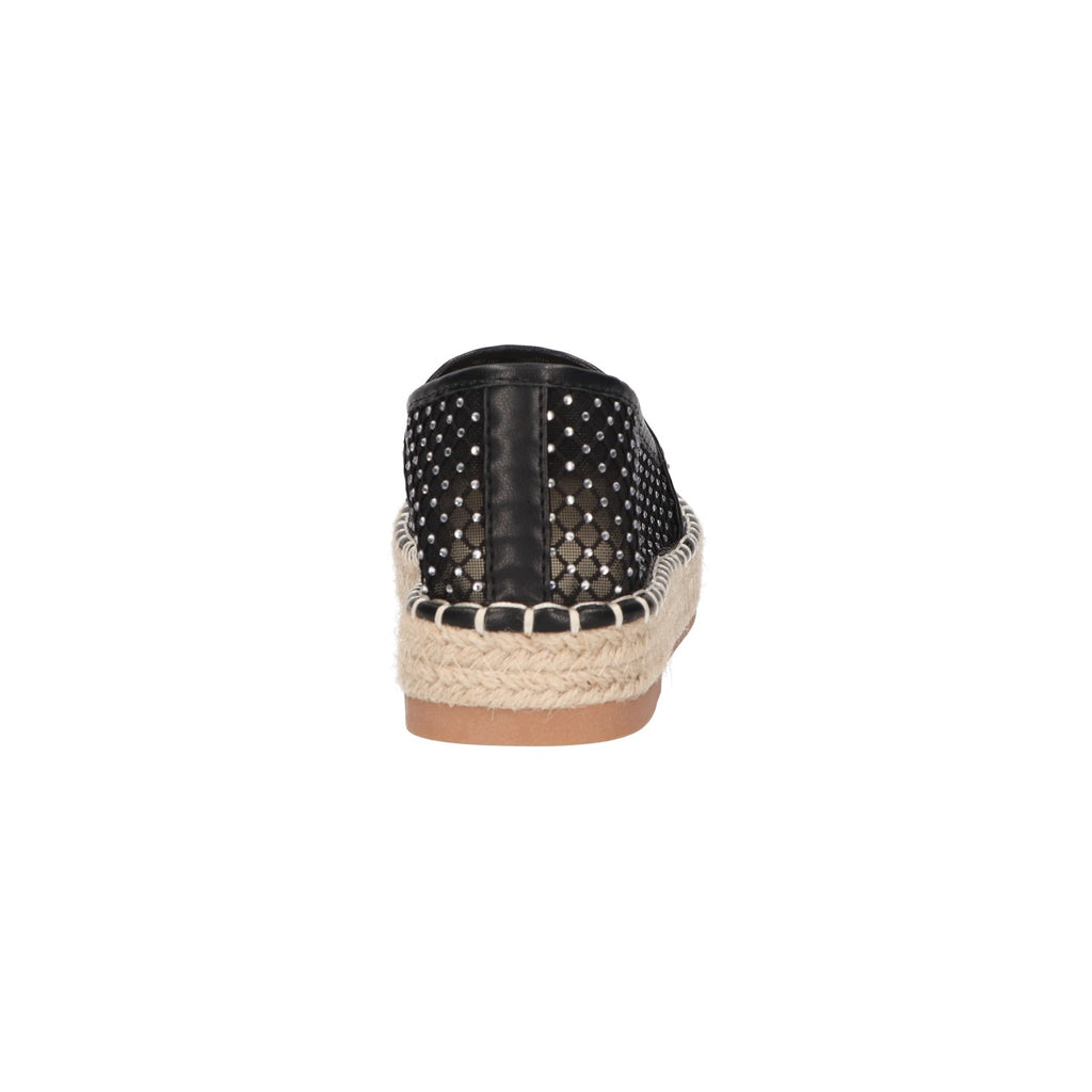 Espadrille zwart mesh