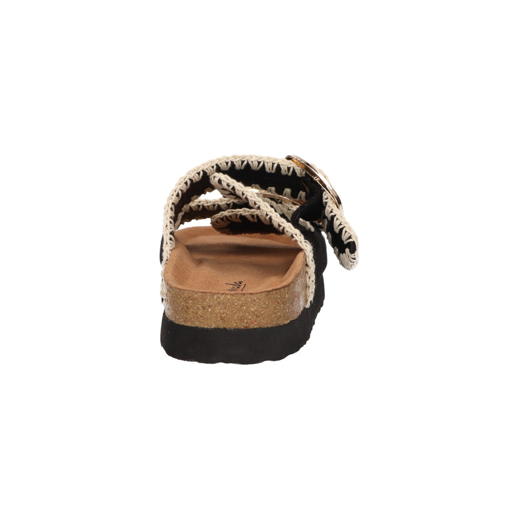Slipper zwart textiel