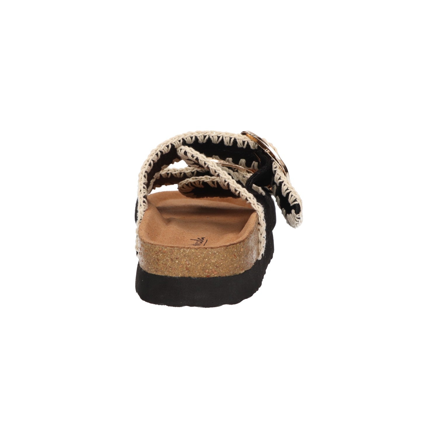 Slipper zwart textiel