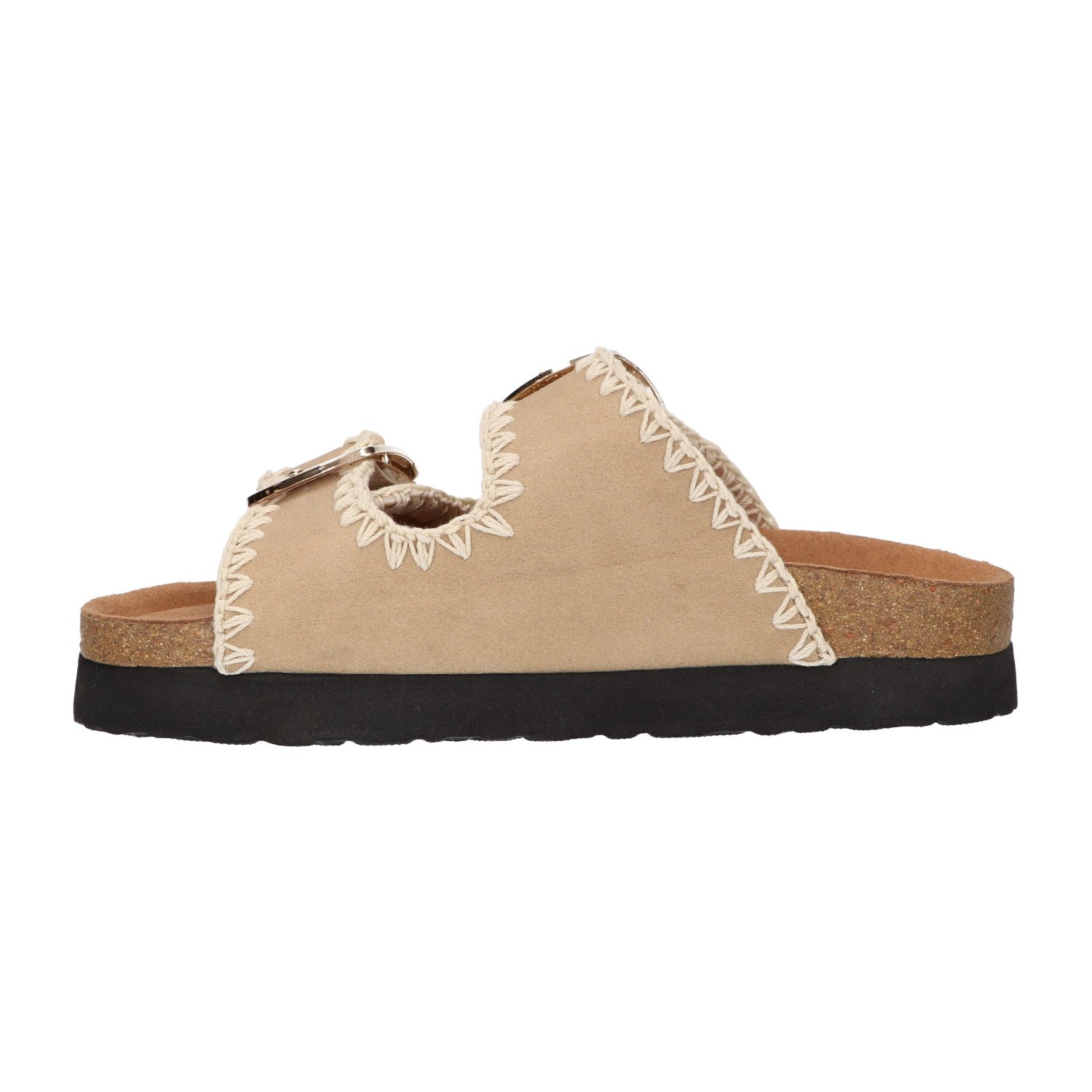 Slipper beige textiel