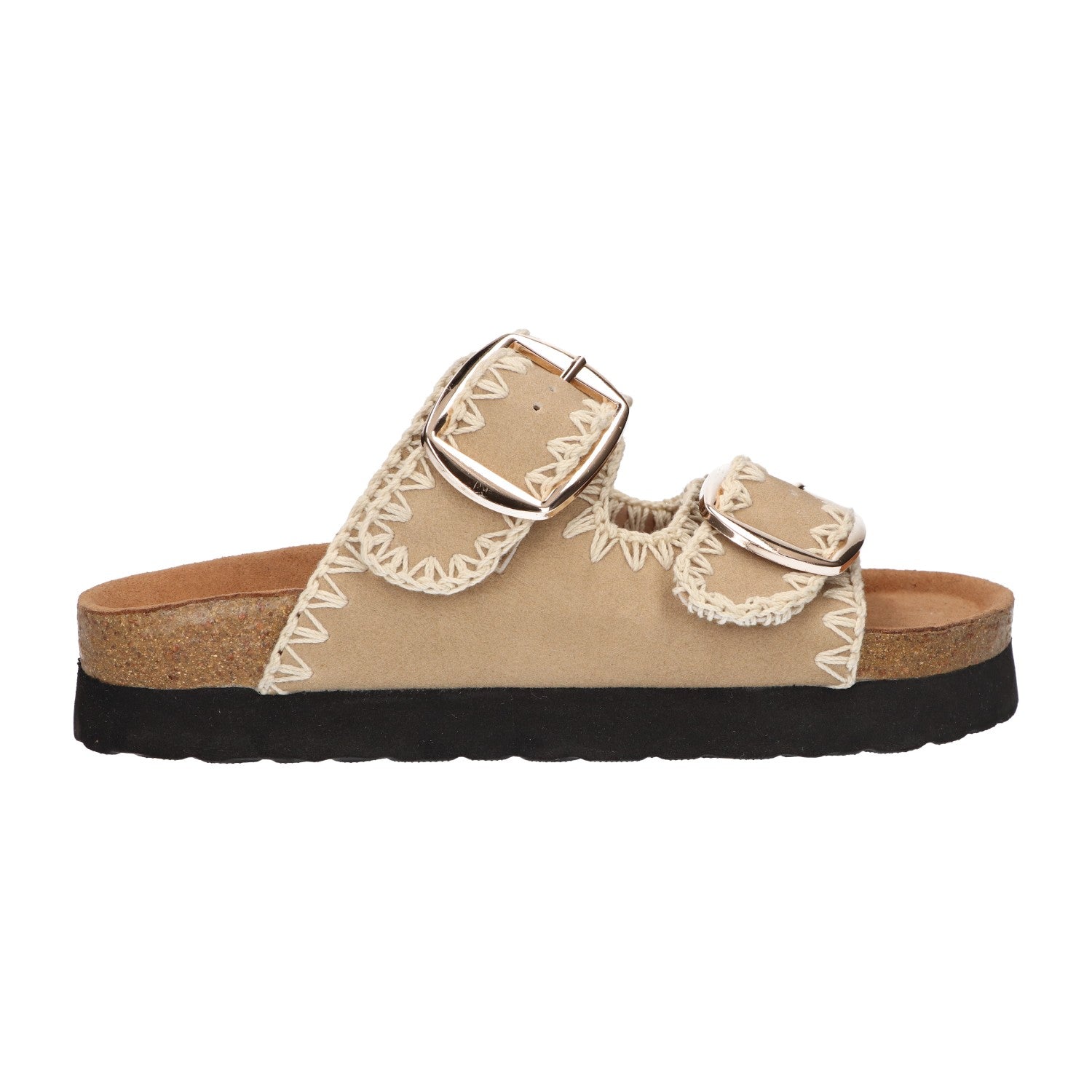 Slipper beige textiel