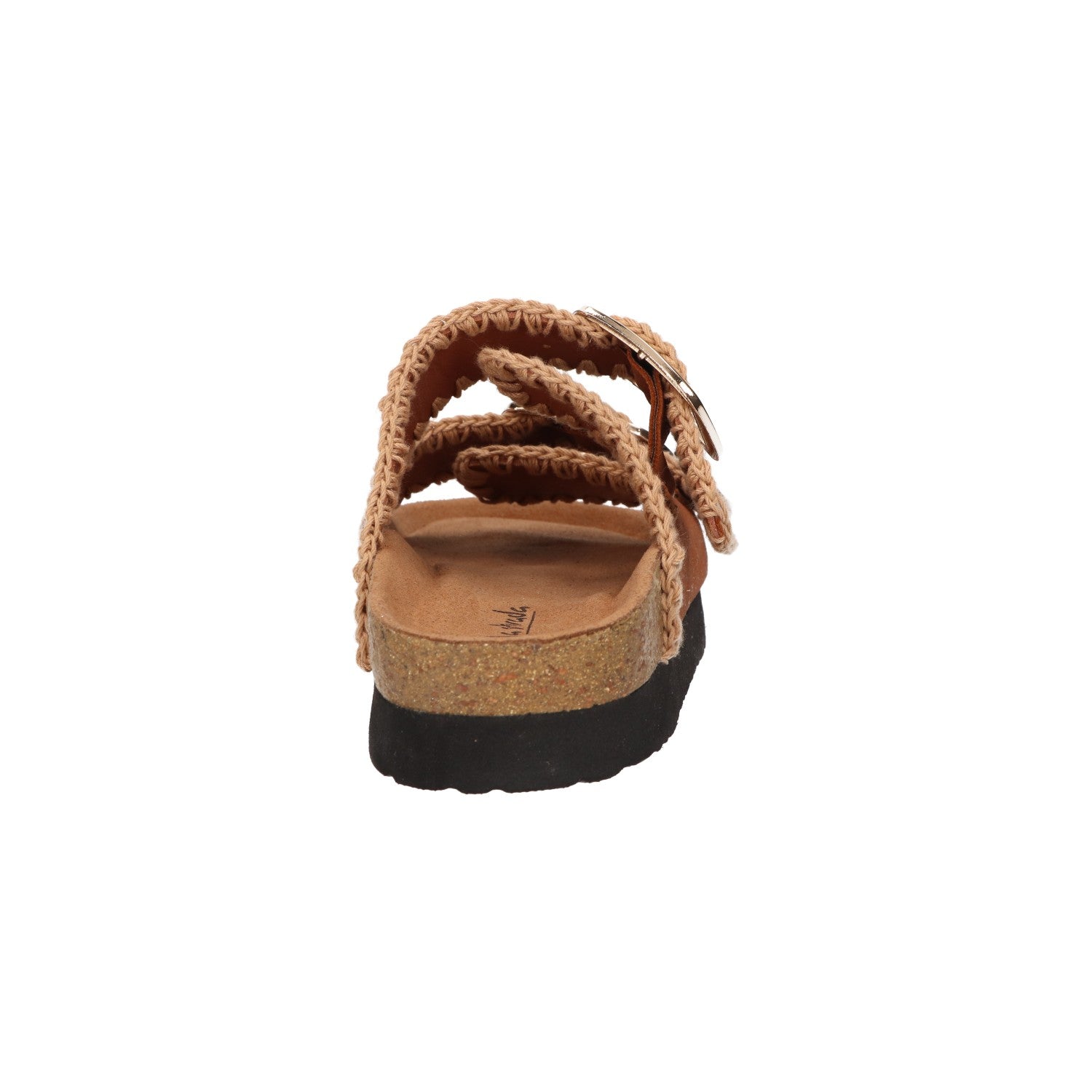 Slipper cognac textiel
