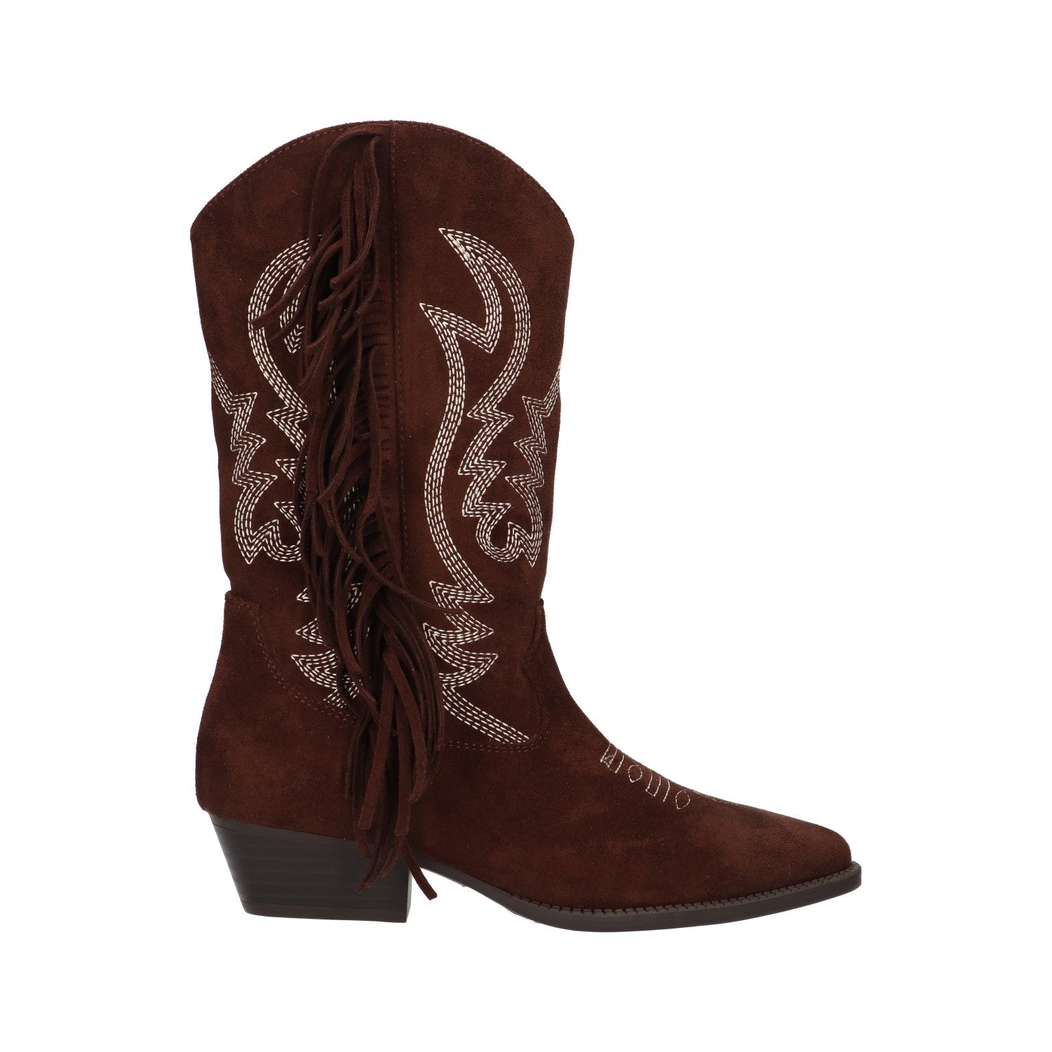 Western bootie bruin textiel