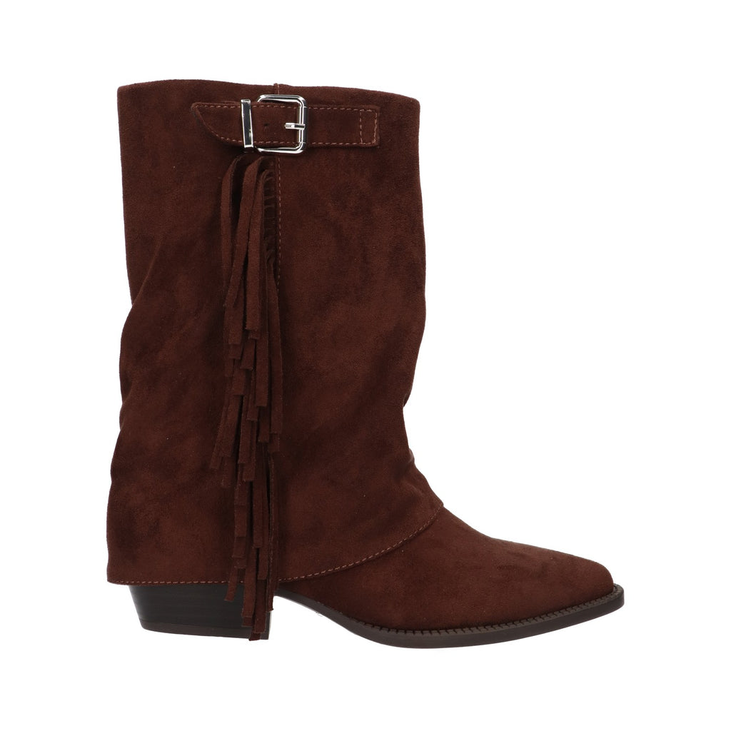 Western bootie bruin textiel