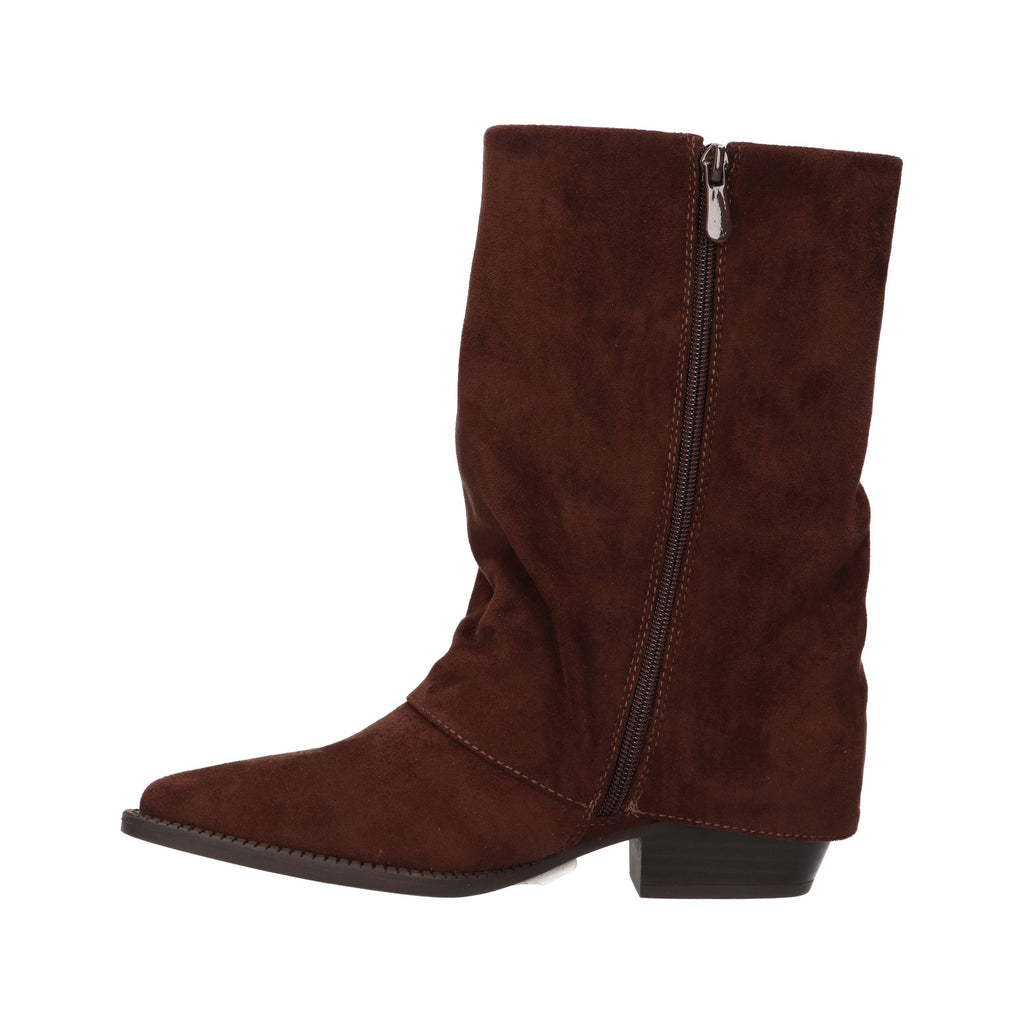 Western bootie bruin textiel