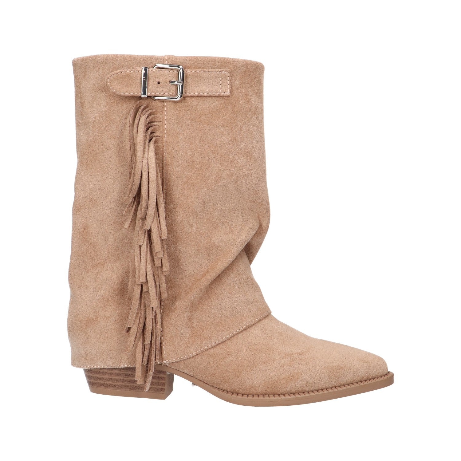 Western bootie beige textiel – La Strada Shoes