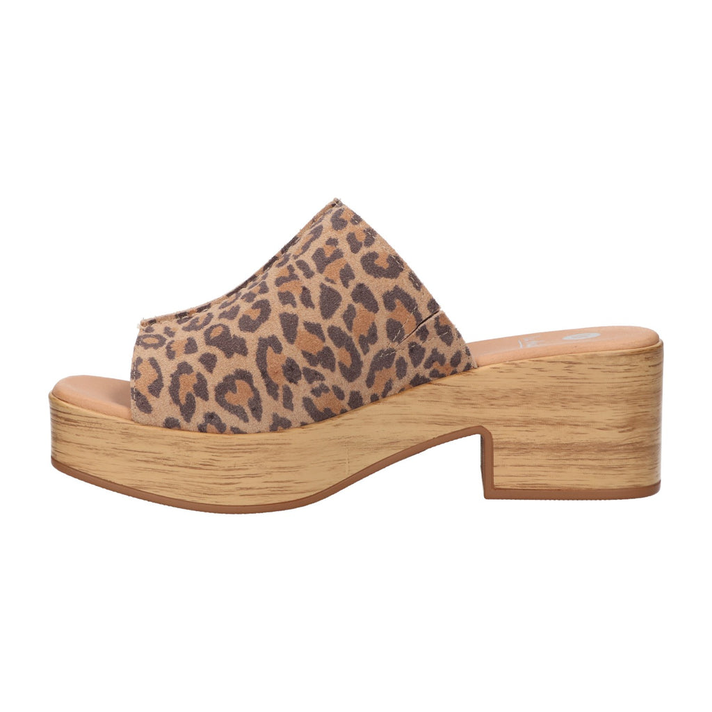 Platform sandal luipaard