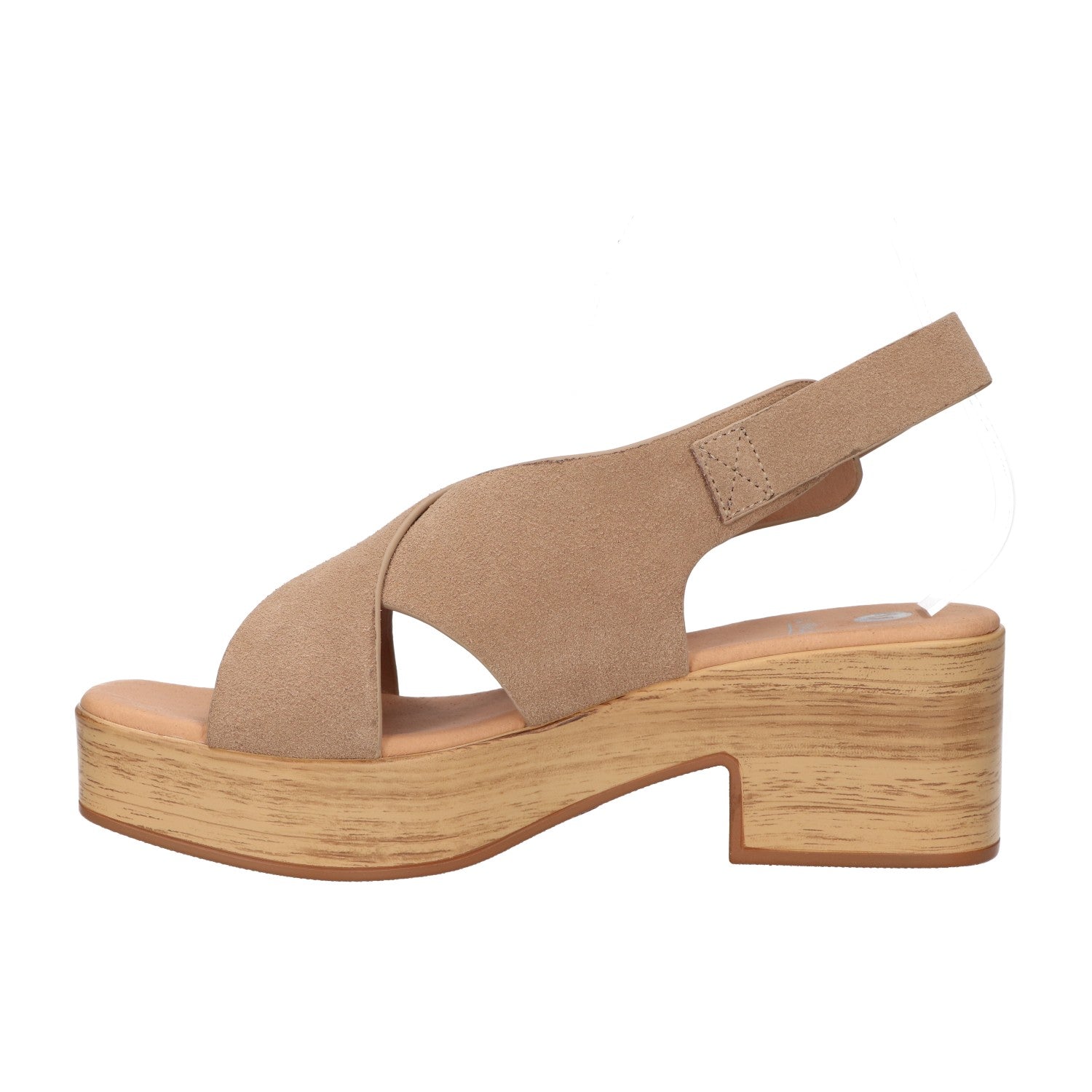 Platform sandal beige