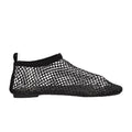 Flats met steentjes zwart mesh