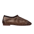 Flats met steentjes bruin mesh