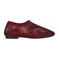 Flats met steentjes bordo mesh