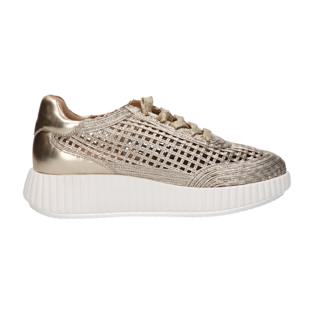 Sneaker goud textiel