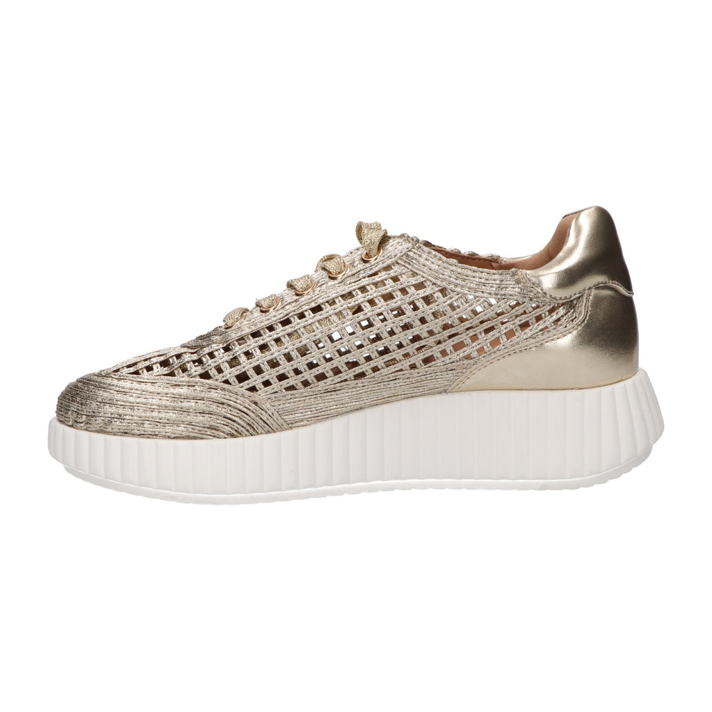 Sneaker goud textiel