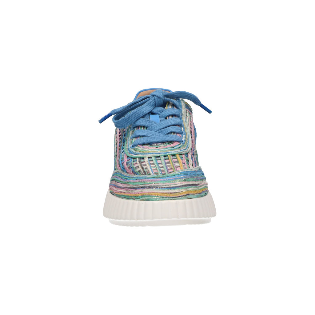 Sneaker blauw multi textiel