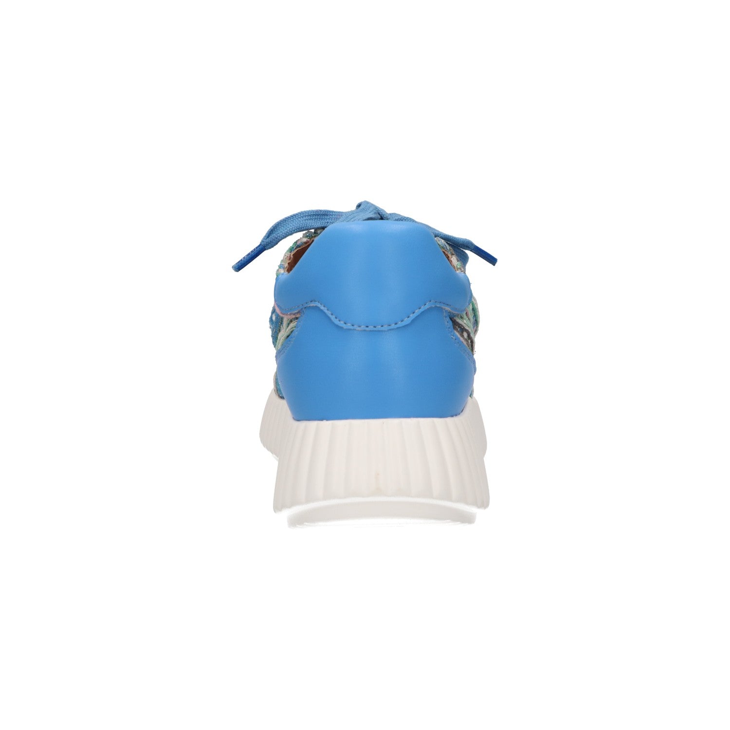 Sneaker blauw multi textiel