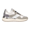Sneaker zilver grijs leer