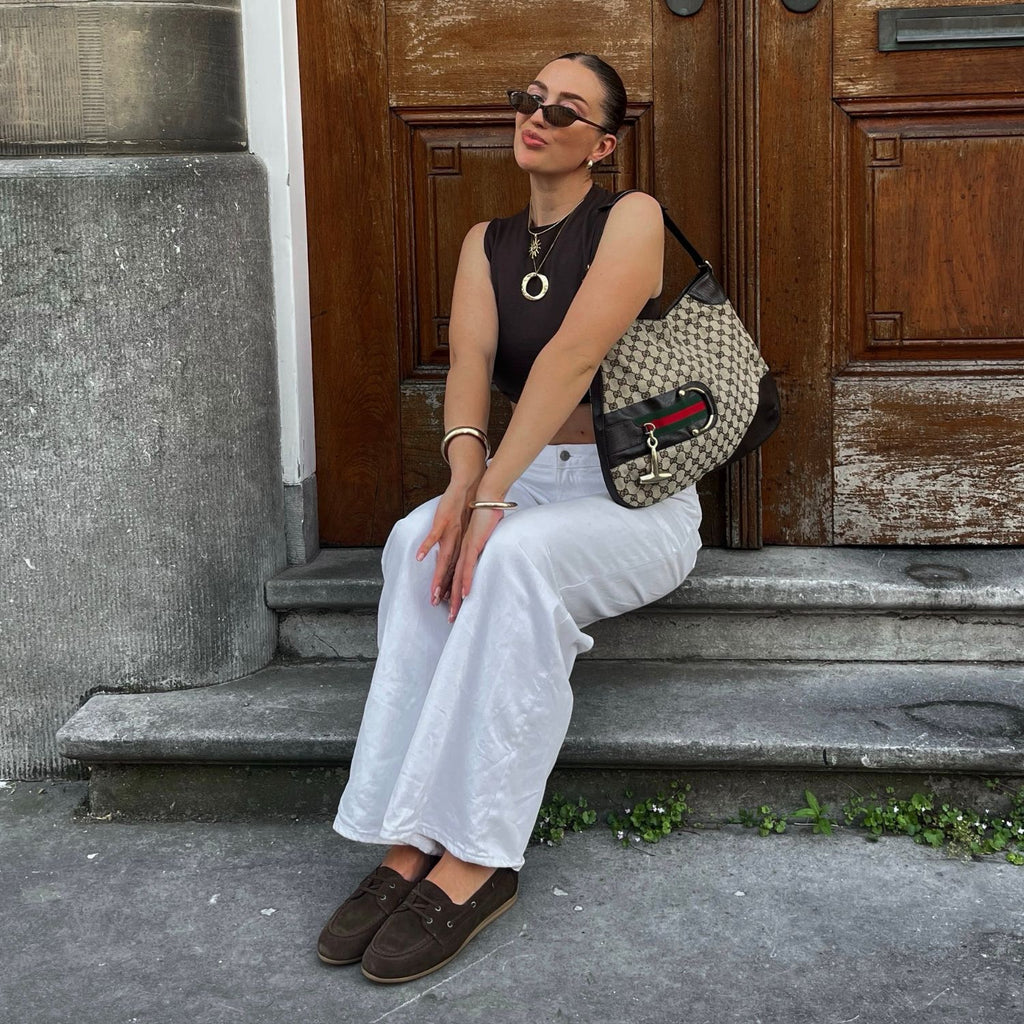 Suède leren mocassin – donkerbruin