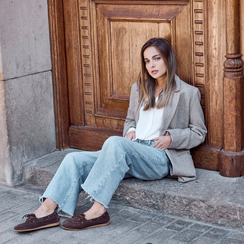 Suède leren mocassin – donkerbruin