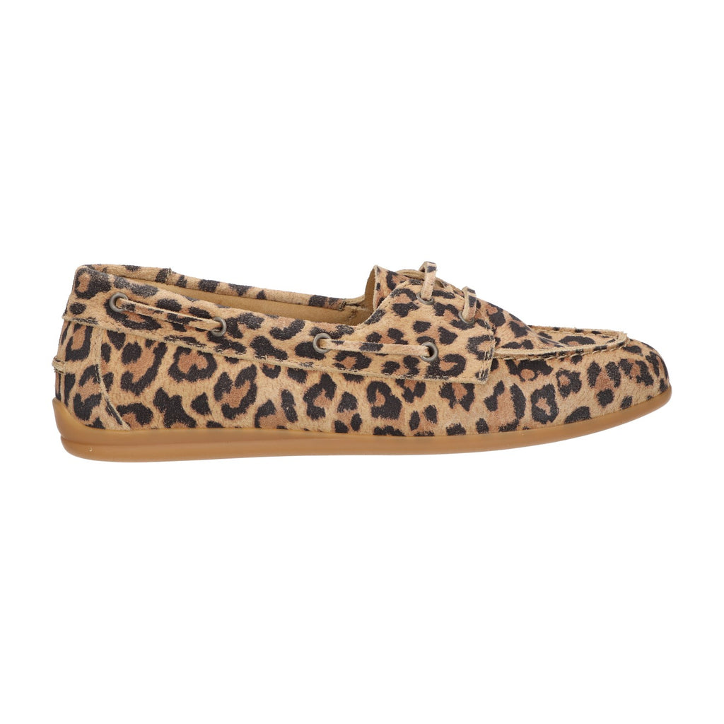 Suède leren mocassin – leopard