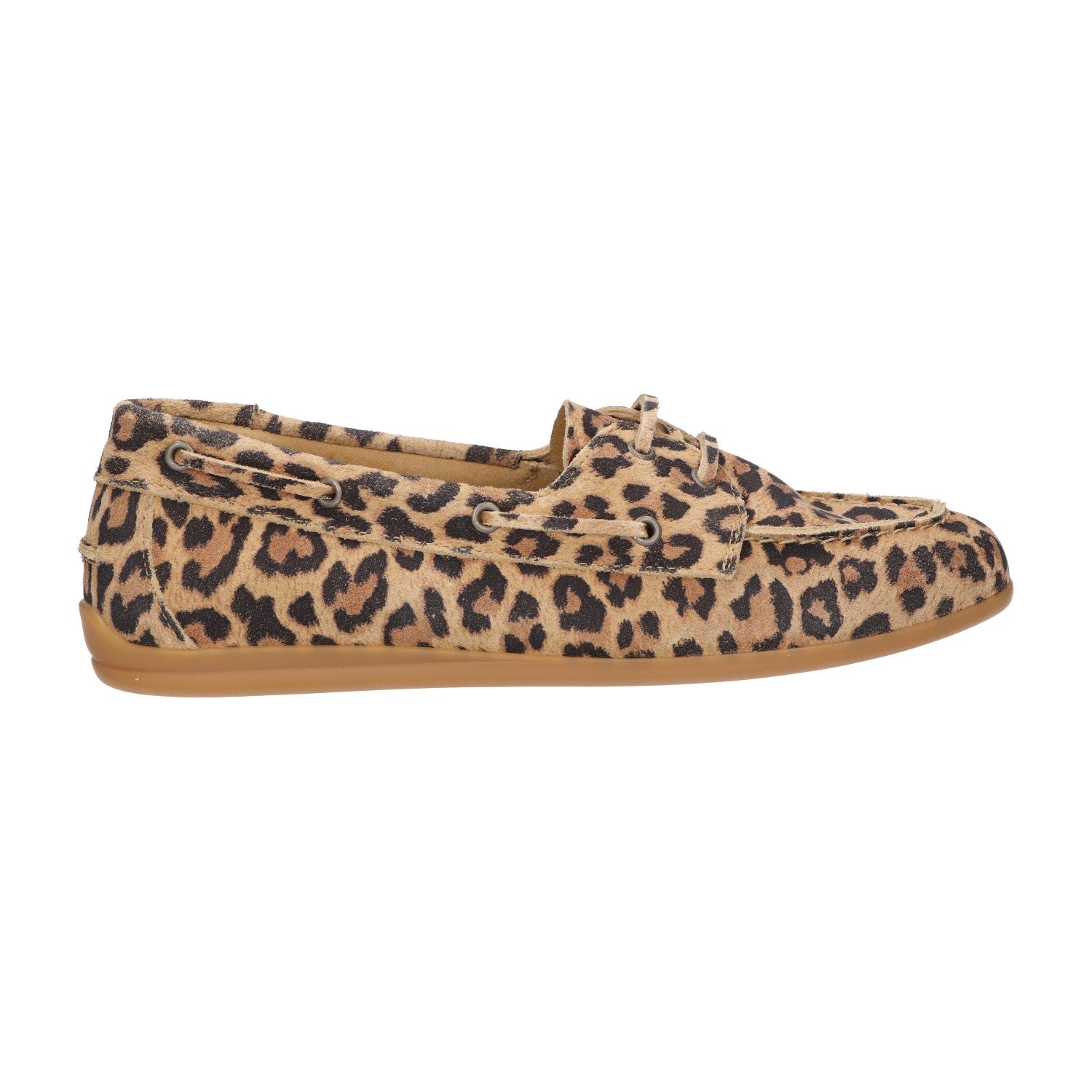 Suède leren mocassin – leopard