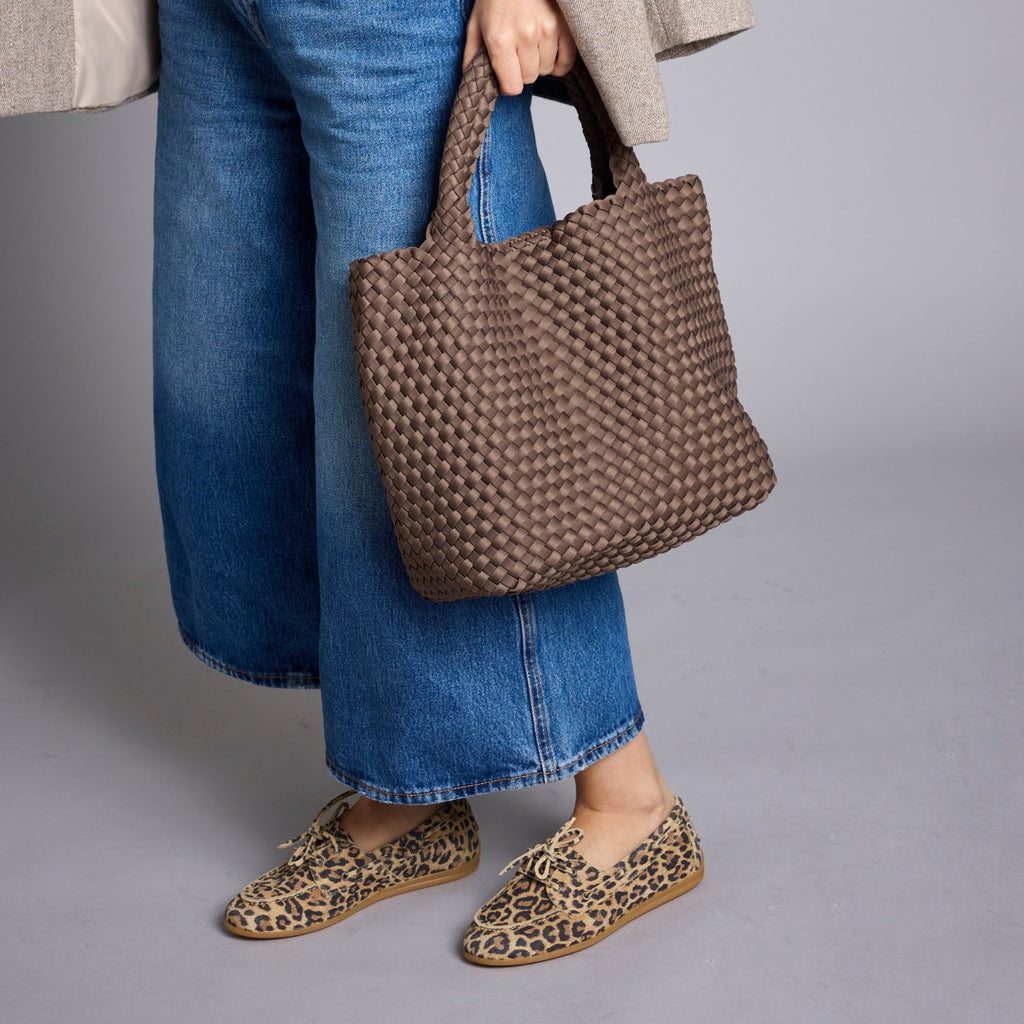 Suède leren mocassin – leopard