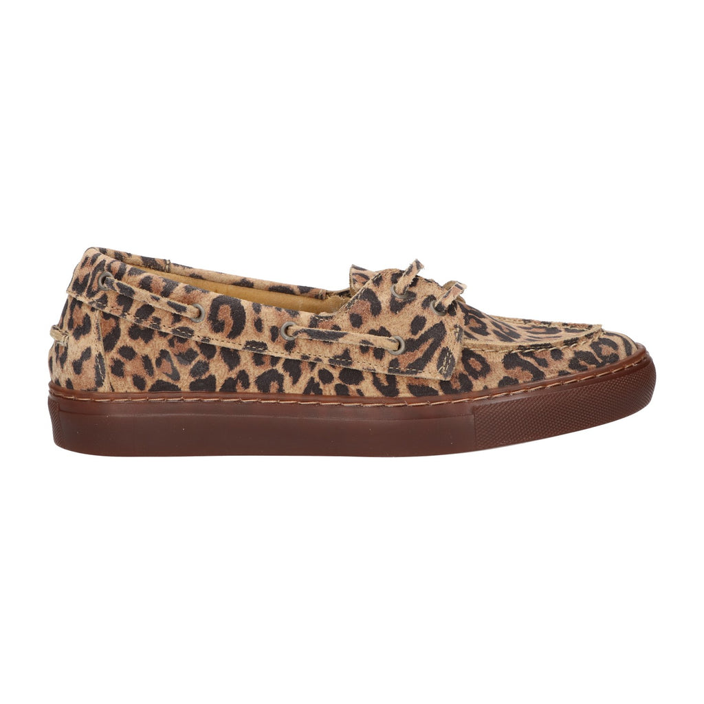 Mocassin leopard suede